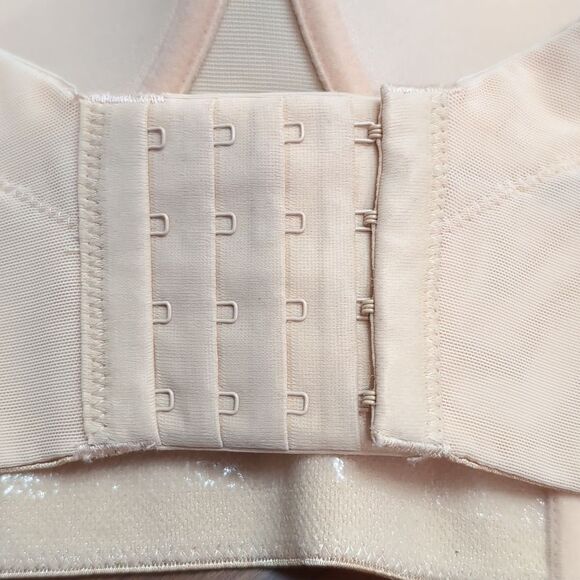 Lively Bra Size 34DD The Low Back Strapless Cream Beige Long Line Boned Bustier - Picture 13 of 16